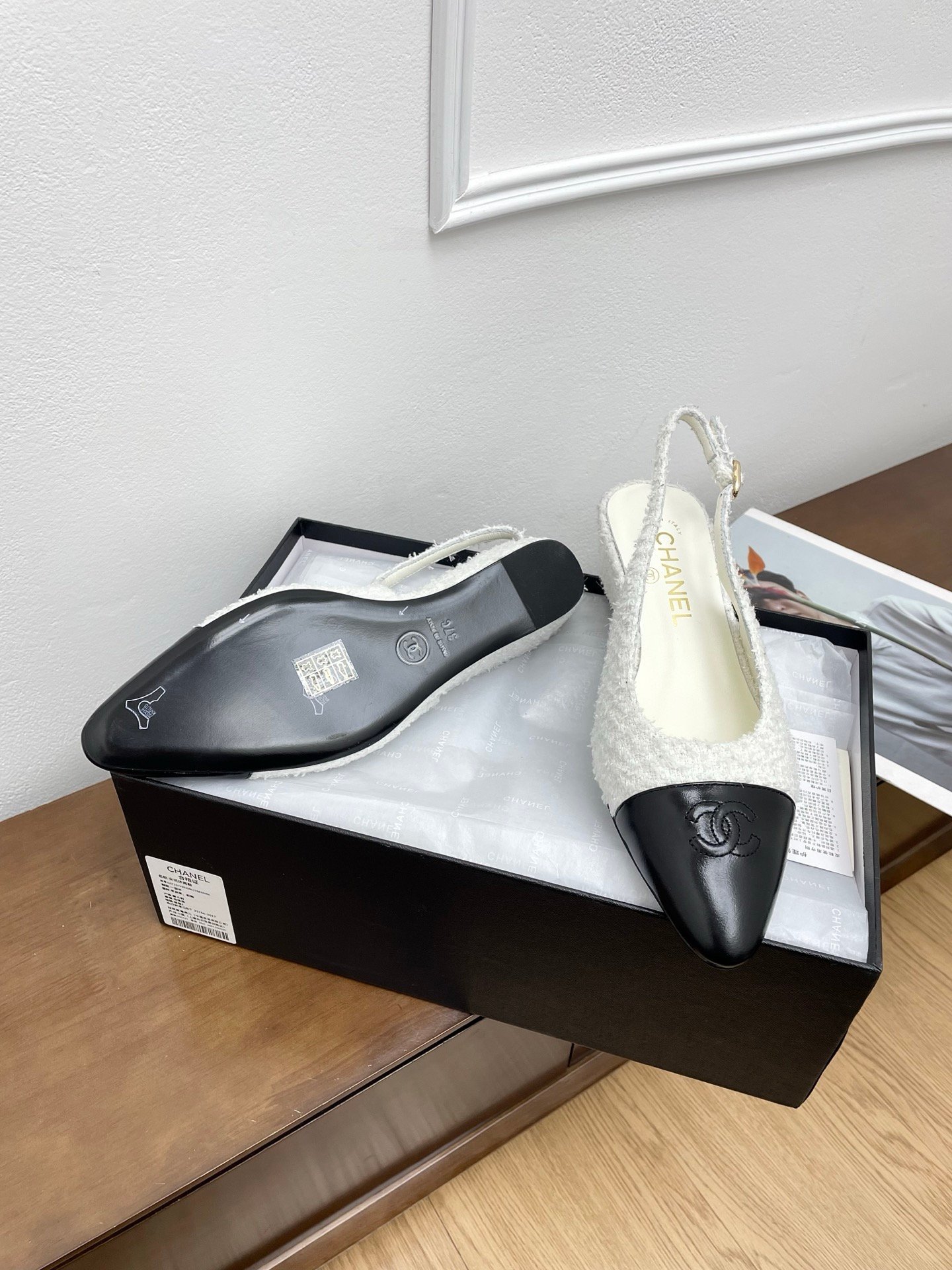Chanel wedge heel round-toe sandals L112108 - Image 6