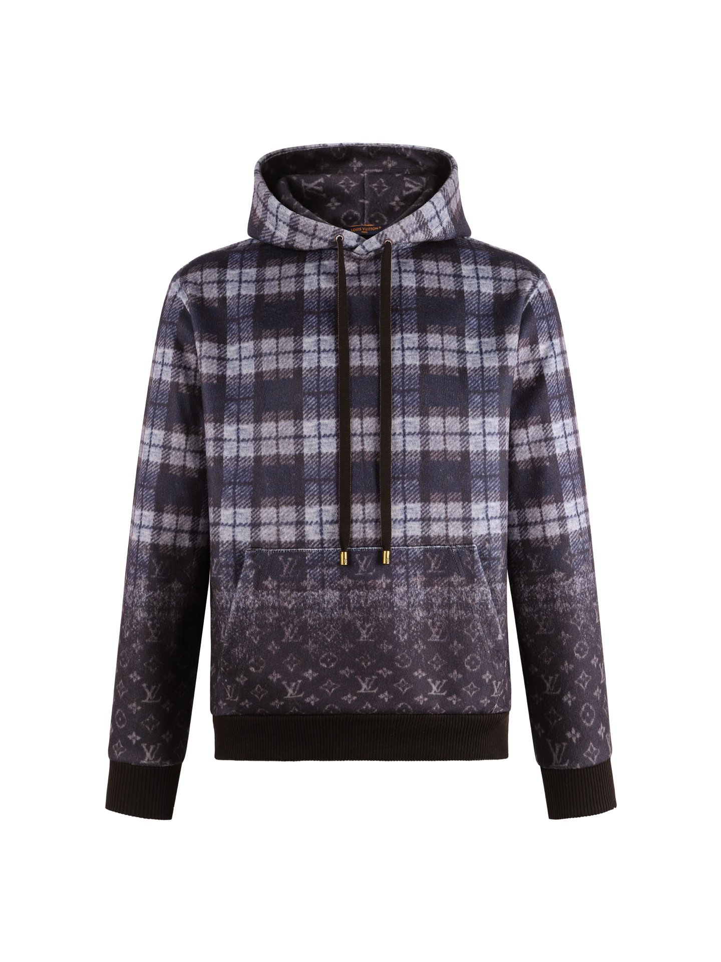 Louis Vuitton Monogram Faded Plaid Hoodie 112203