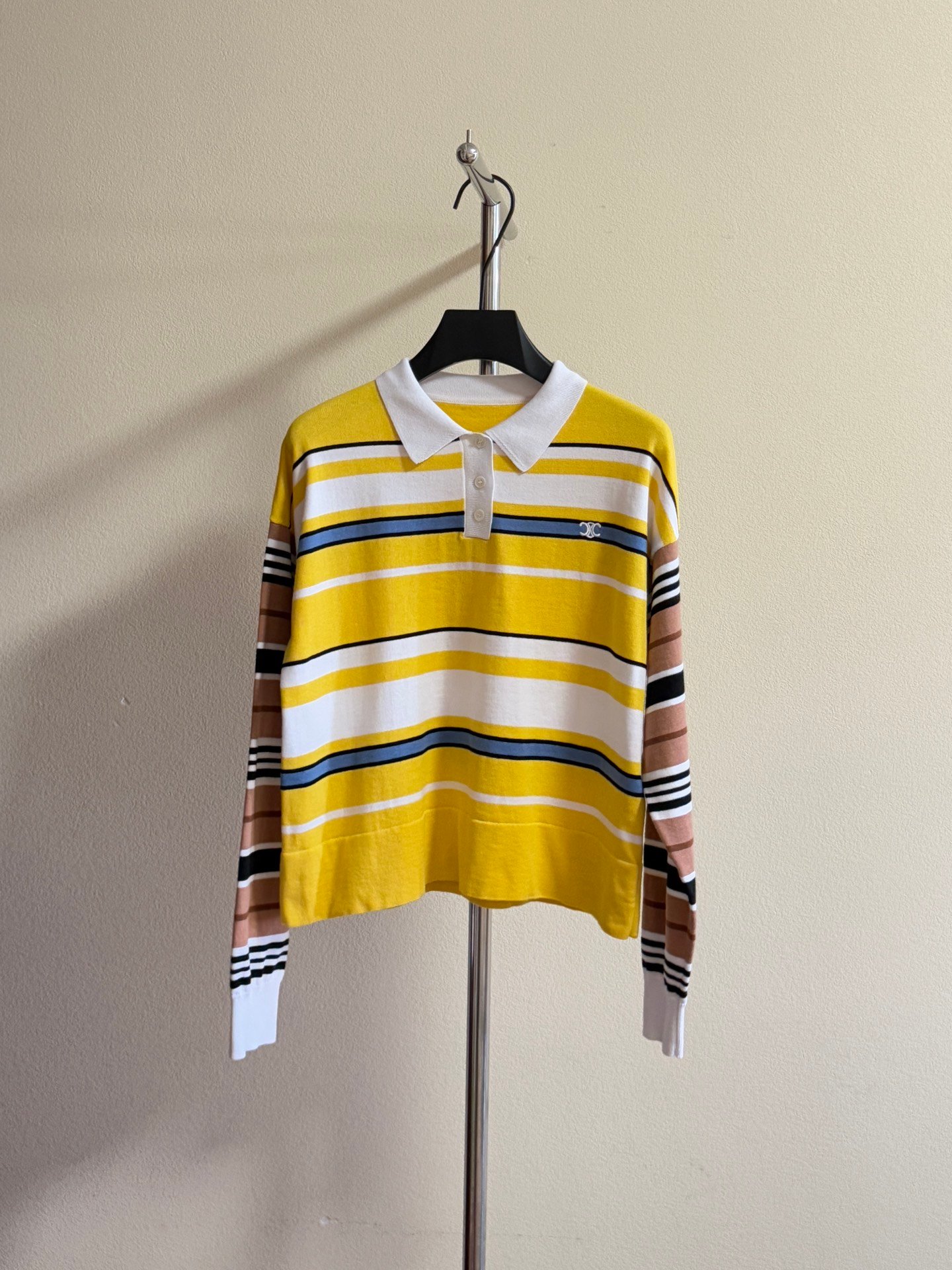 CELINE loose polo IN striped cotton D112408