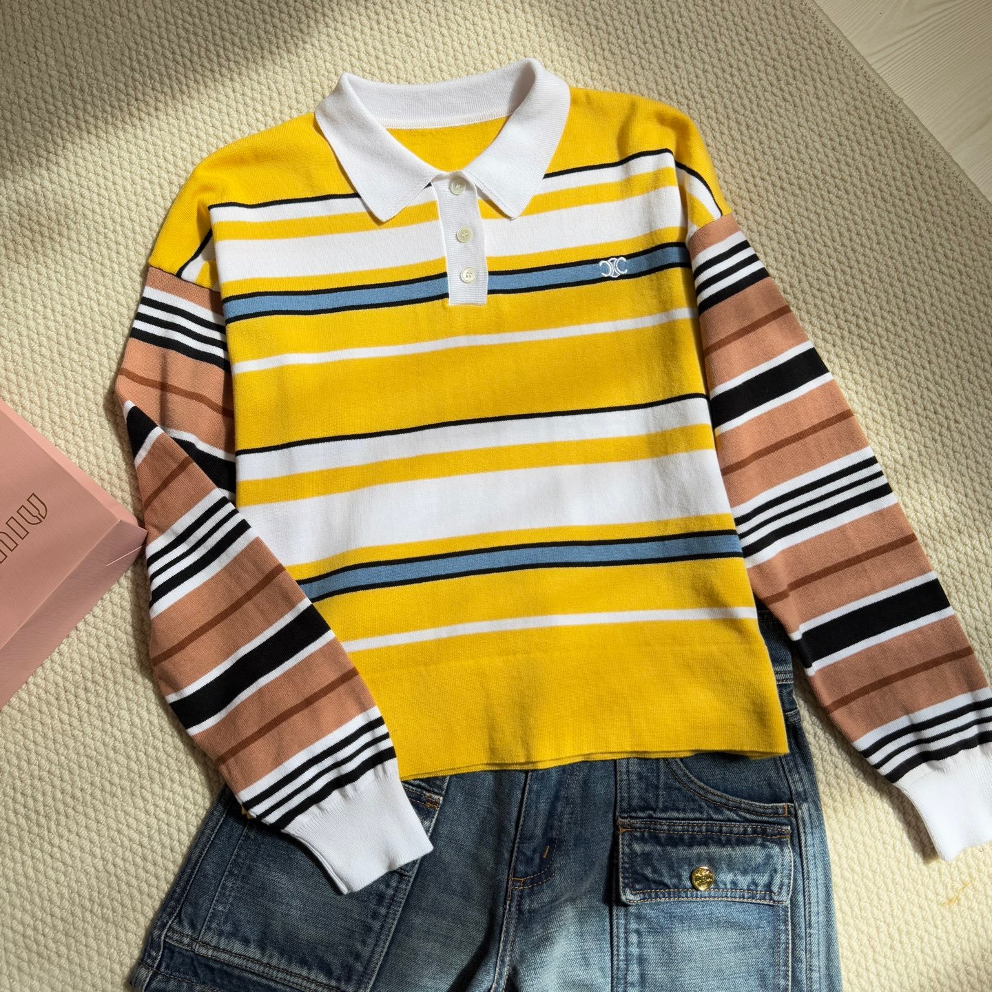 CELINE loose polo IN striped cotton D112408 - Image 3