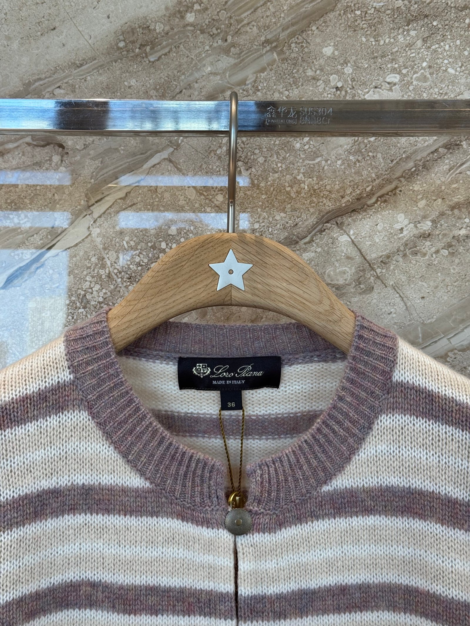 LORO PIANA Striped cashmere cardigan D112410 - Image 4