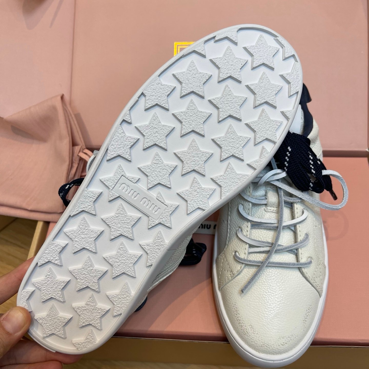 Miu Miu painted leather sports shoes L112503 - Image 7