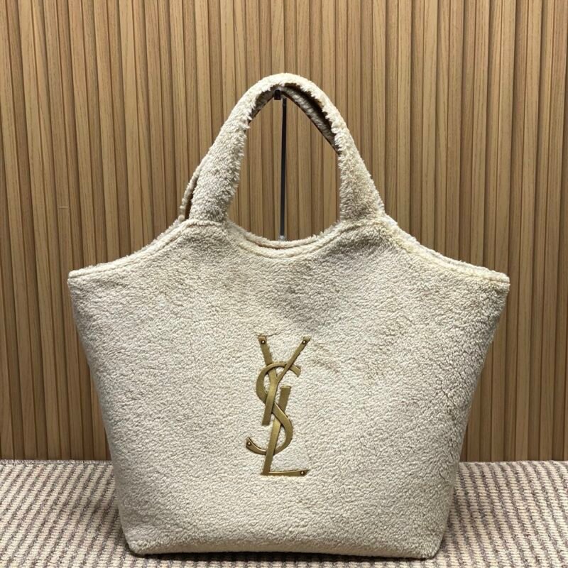 YSL ICARE in shearling in Beige L112605