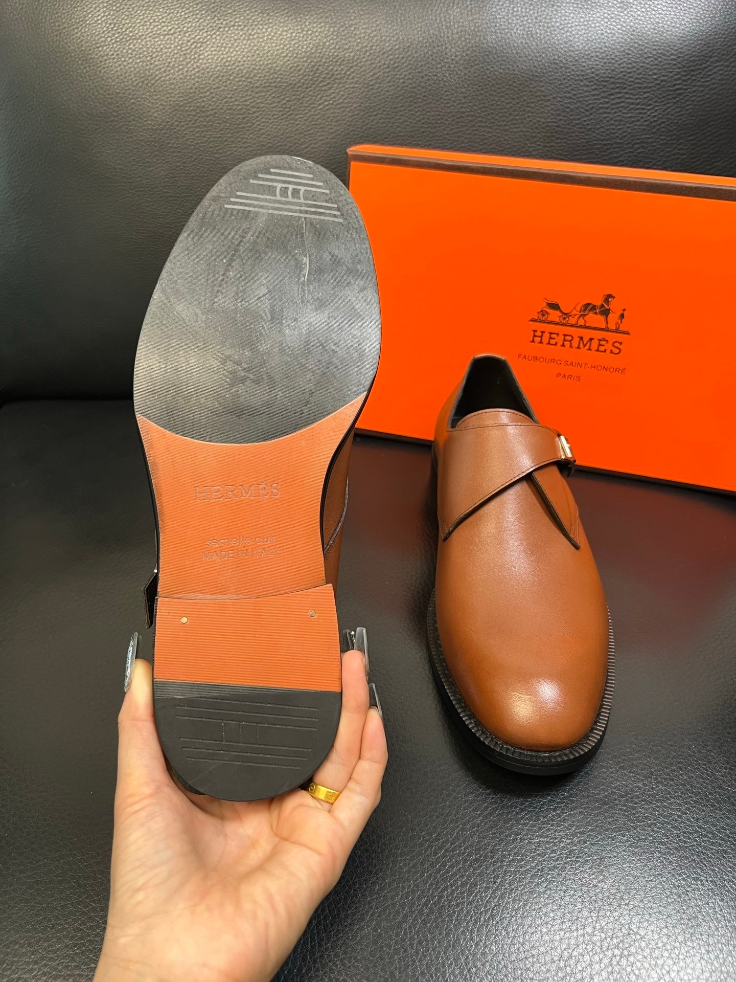 Hermès leather shoes L111206 - Image 6