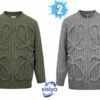 Loewe Anagram-crochet cabled-wool sweater 112204