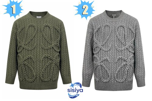 Loewe Anagram-crochet cabled-wool sweater 112204
