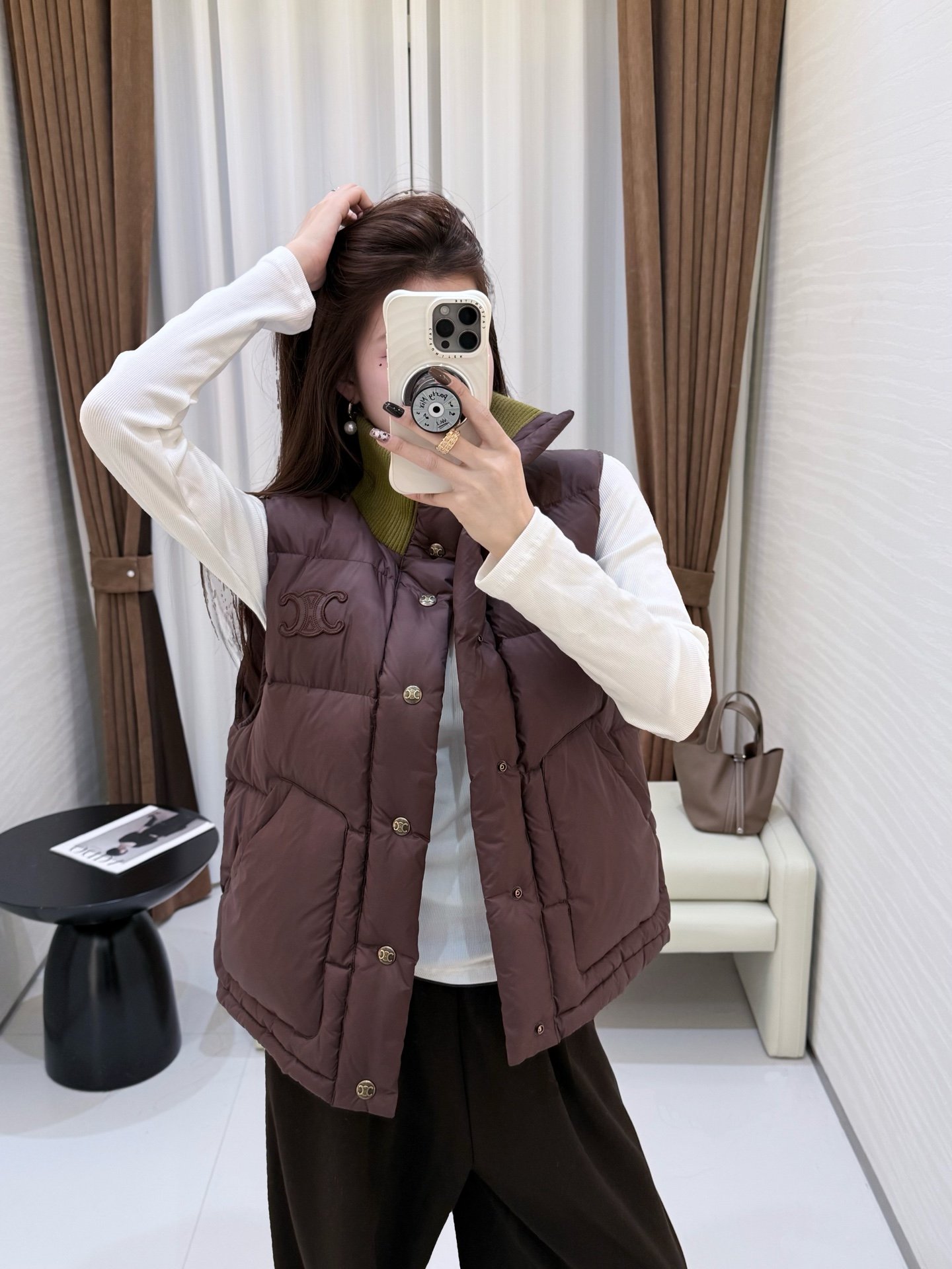 Celine Triomphe monogram down vest D120602 - Image 9