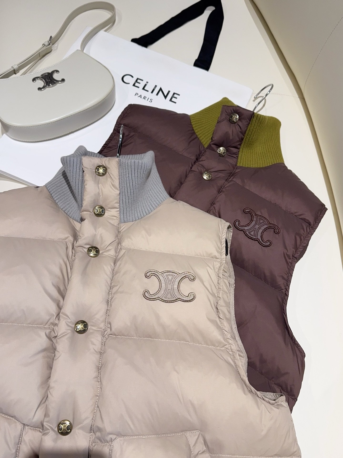 Celine Triomphe monogram down vest D120602 - Image 7