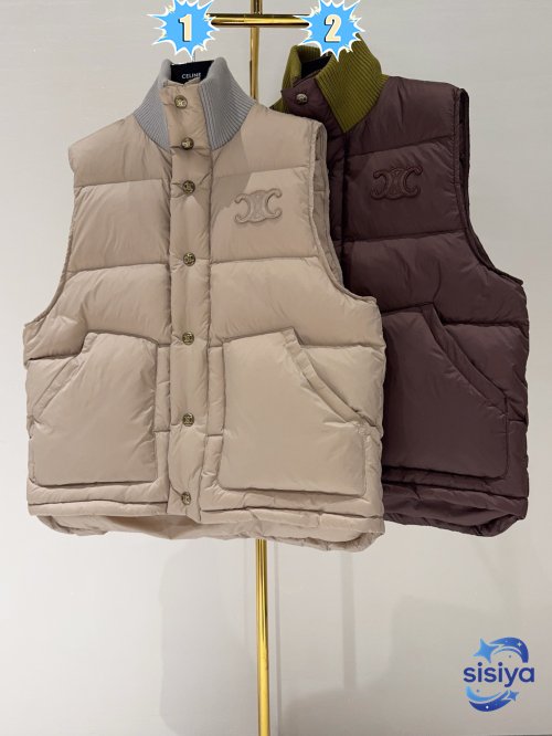 Celine Triomphe monogram down vest D120602