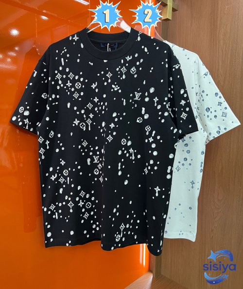 LV Waterdrop Pattern Short-Sleeved T-shirt 122304