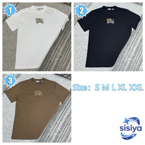 Burberry equestrian knight logo checkered cotton T-shirt 121004