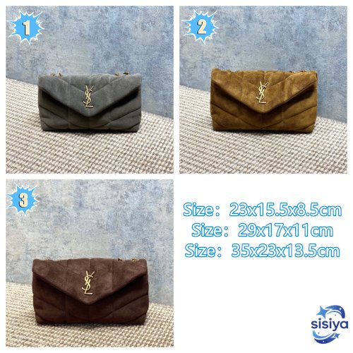 YSL Abrasive Satin Microfiber Shoulder Bag L121101