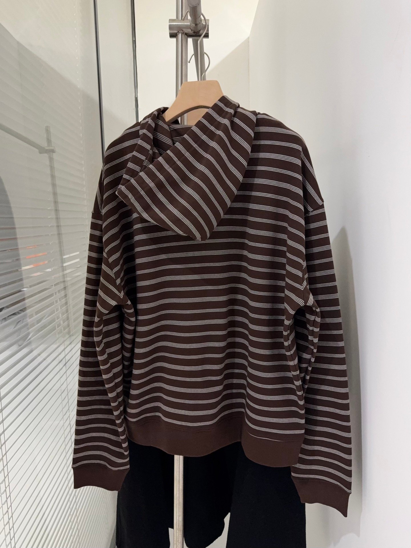 Miu Miu Striped Cotton Fleece Hoodie Jacket D120104 - Image 6