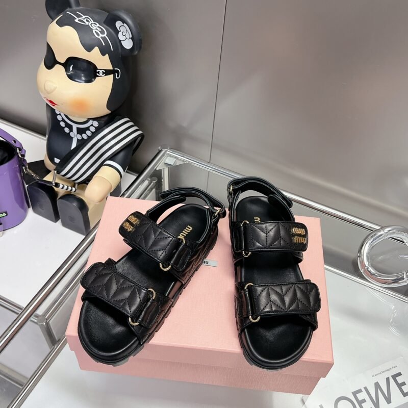 MiuMiu flat sheepskin slippers and sandals L120202