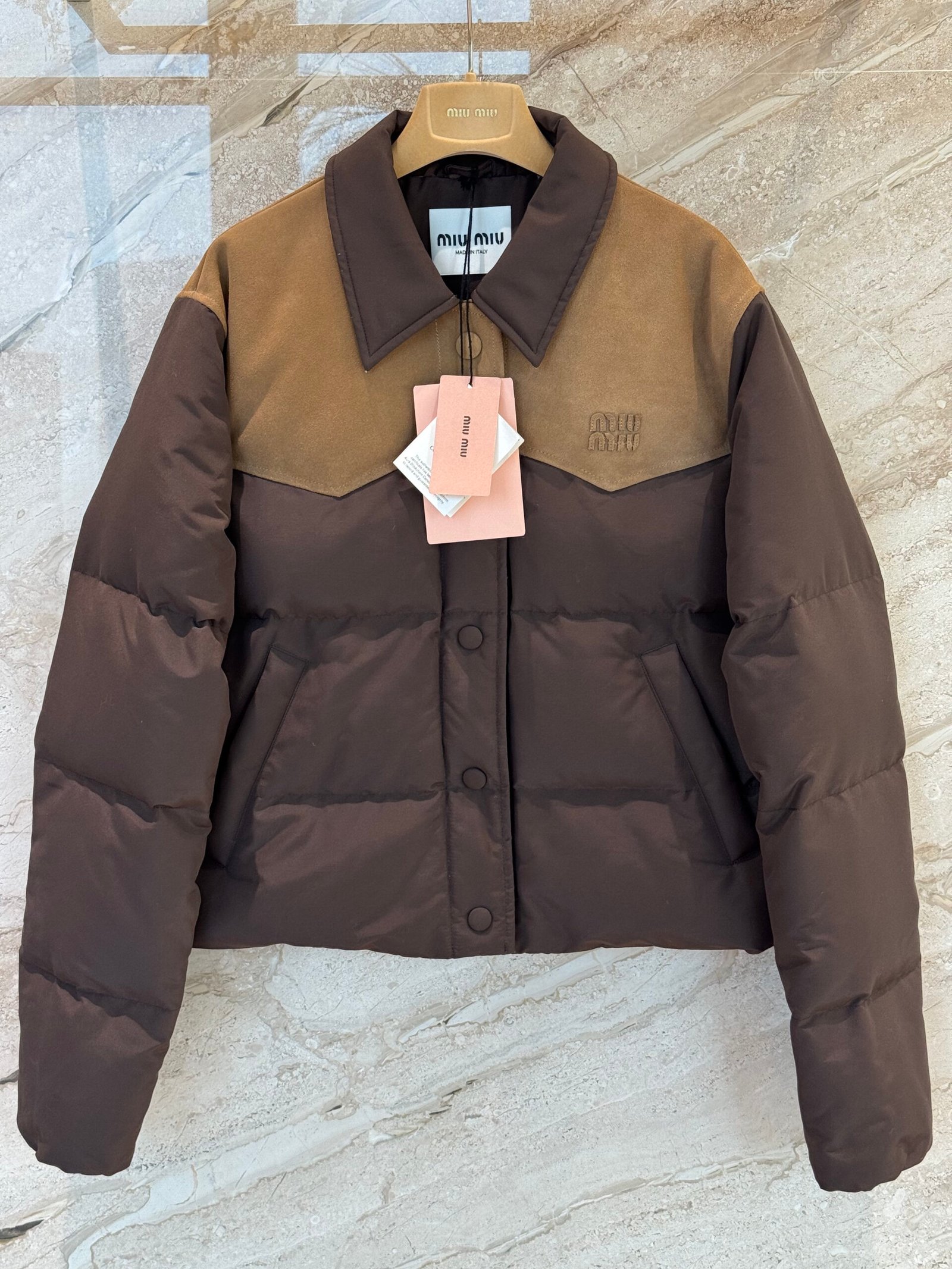 Miu Miu Medium-weight Plaid Check Down Jacket D120205 - Image 2