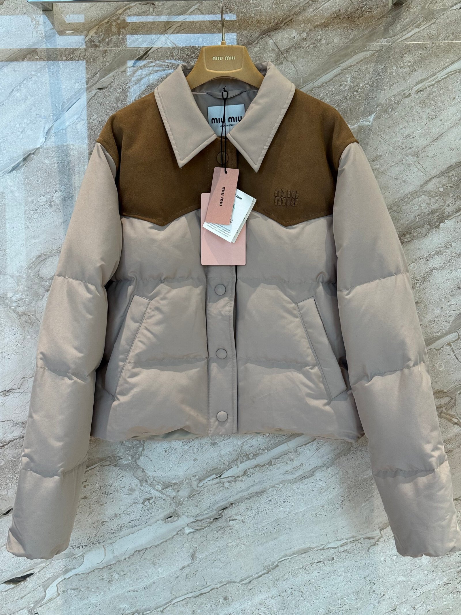 Miu Miu Medium-weight Plaid Check Down Jacket D120205 - Image 7