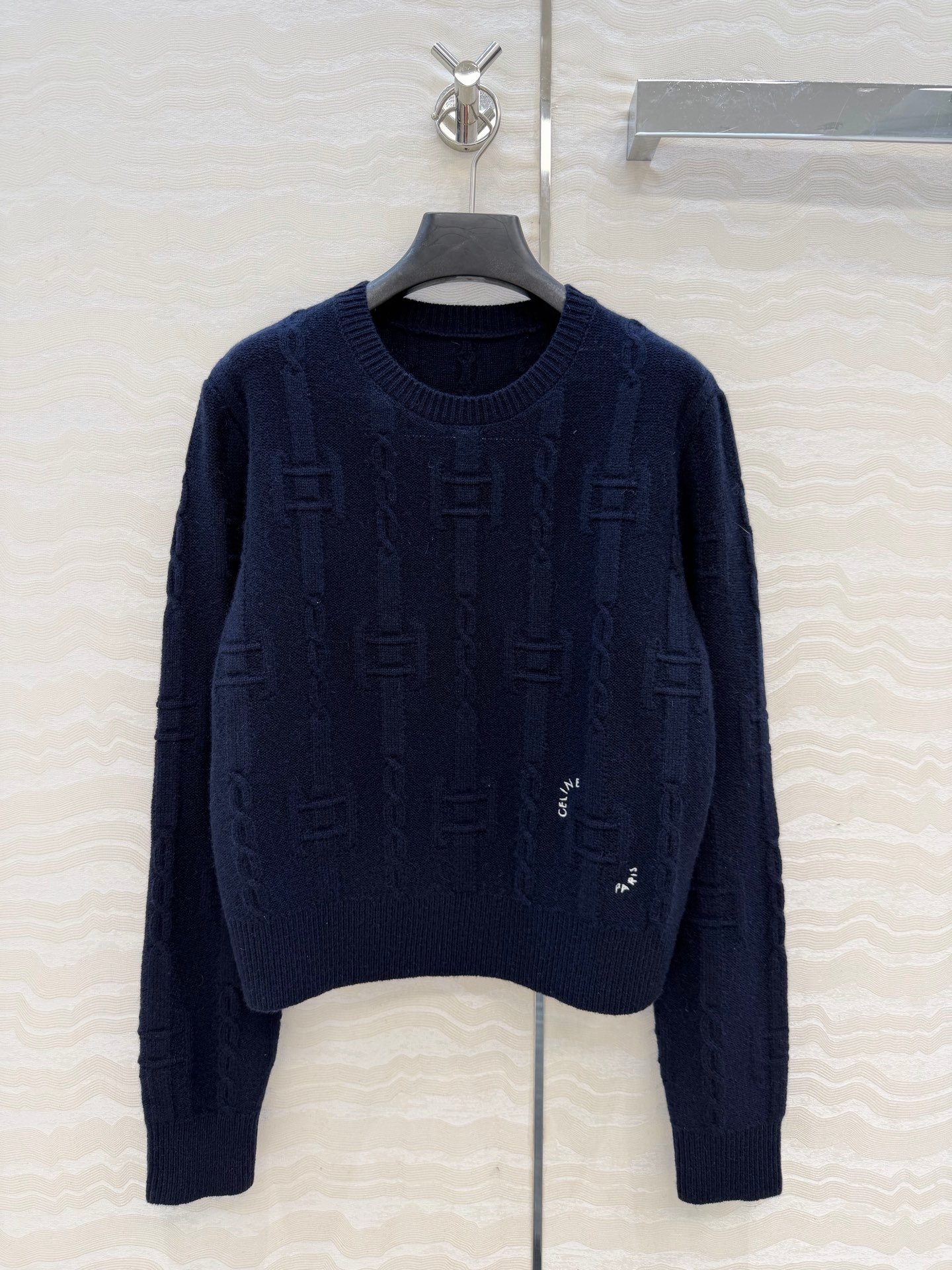 CELINE crewneck sweater IN chains cashmere D120405 - Image 2