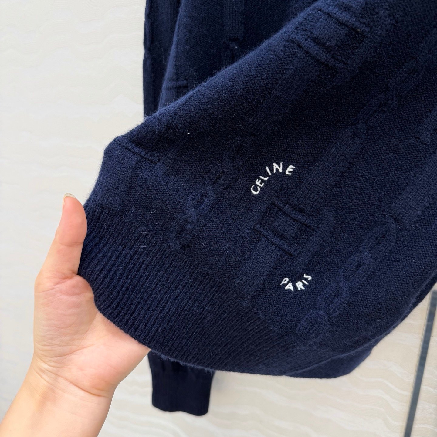 CELINE crewneck sweater IN chains cashmere D120405 - Image 3