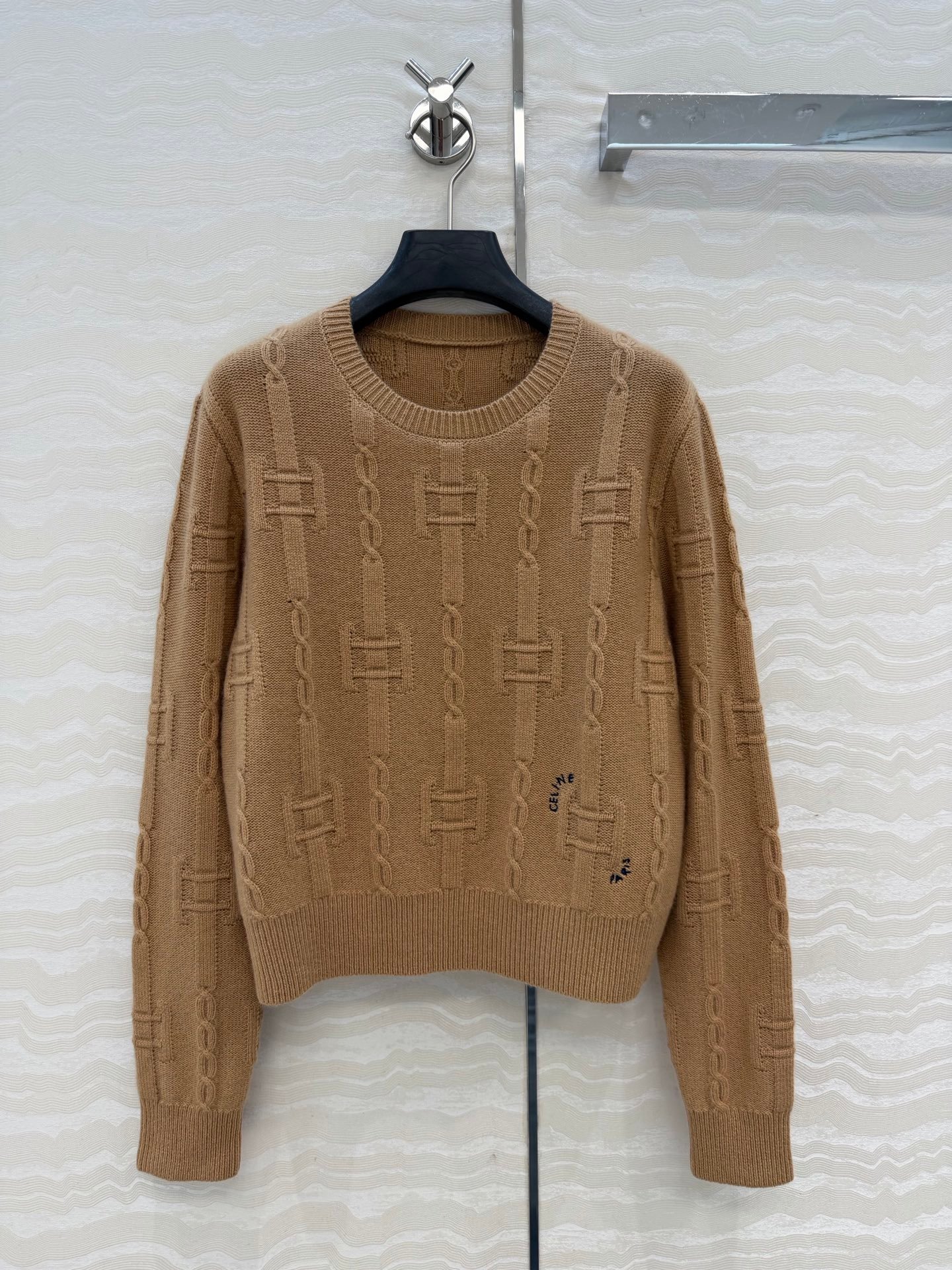 CELINE crewneck sweater IN chains cashmere D120405 - Image 5