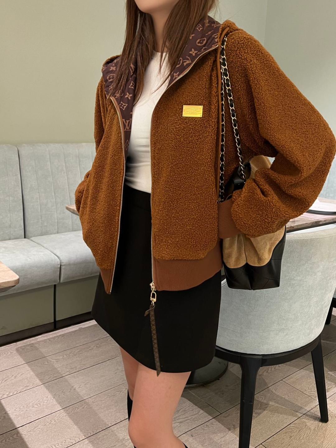 Louis Vuitton Monogram Accent Wool Jacket D120406 - Image 9