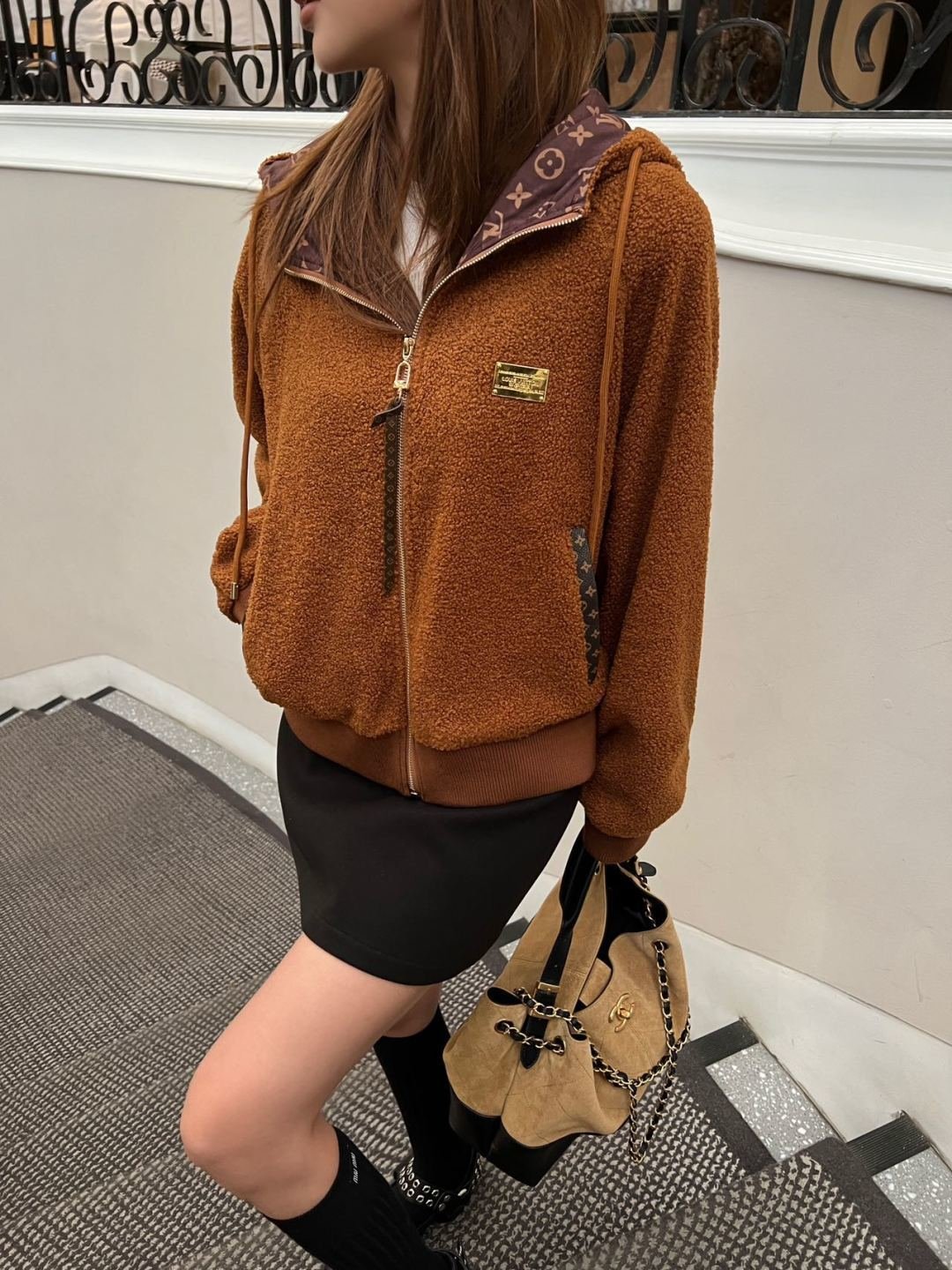 Louis Vuitton Monogram Accent Wool Jacket D120406 - Image 10