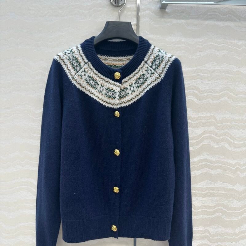 Celine jacquard cashmere cardigan D120407