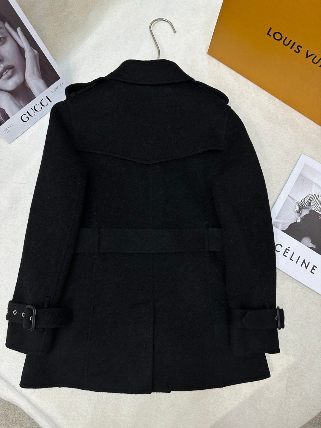 Burberry Brit Wool Belted Trench Coat D120802 - Image 4