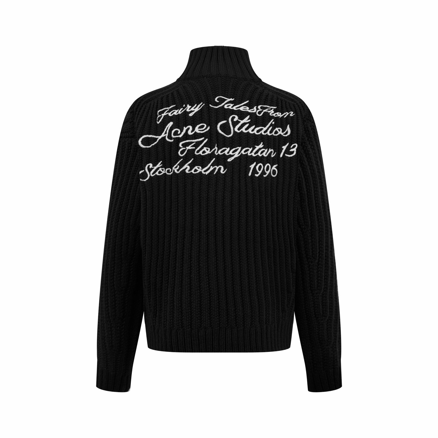 ACNE STUDIOS Kisser Embroidered Ribbed Wool 120908 - Image 3