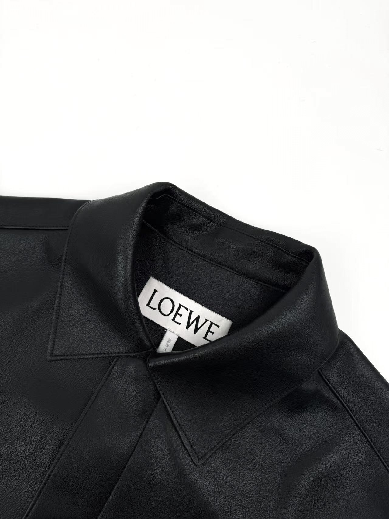 Loewe Anagram Pocket Zip Leather Coat 121003 - Image 4
