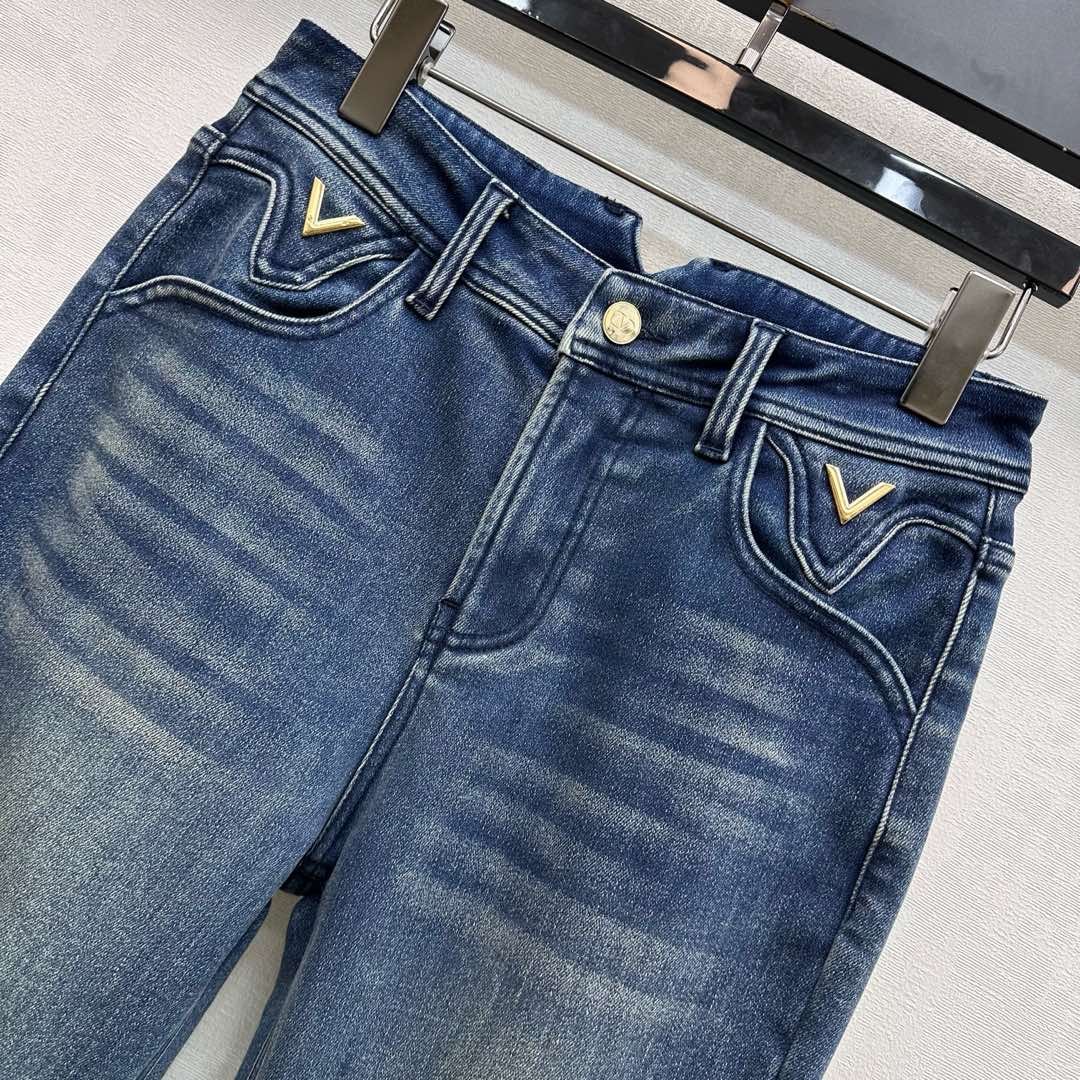 Valentino Blue Denim Bootcut Jeans D121206 - Image 4