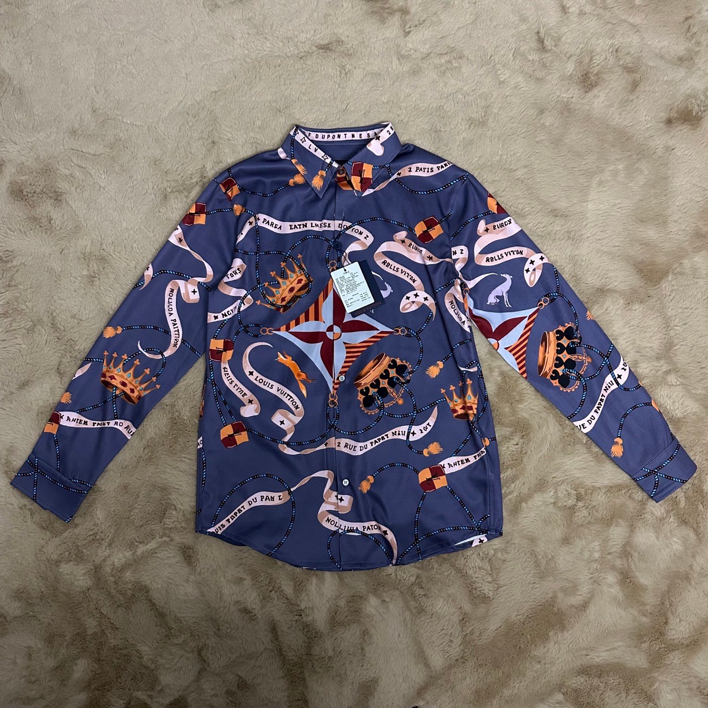Louis Vuitton Printed Silk Shirt 121705