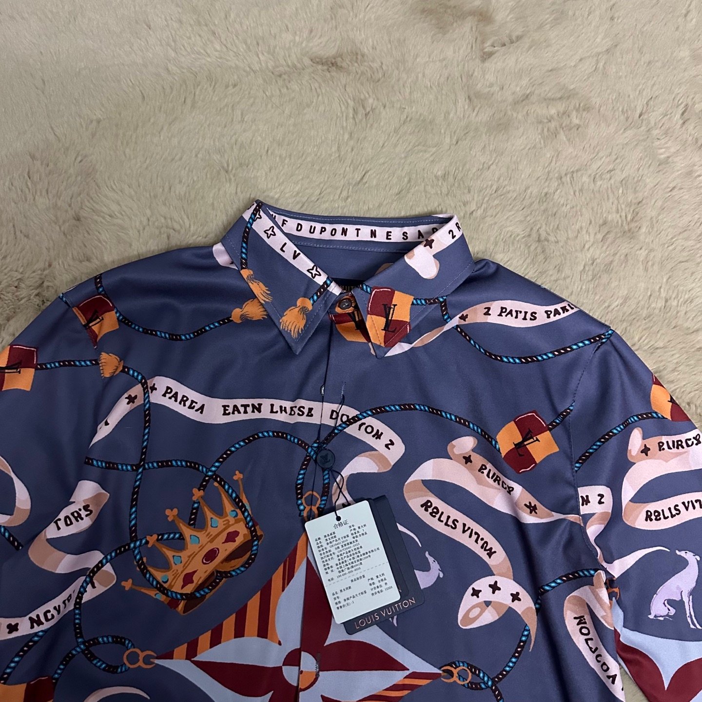 Louis Vuitton Printed Silk Shirt 121705 - Image 6
