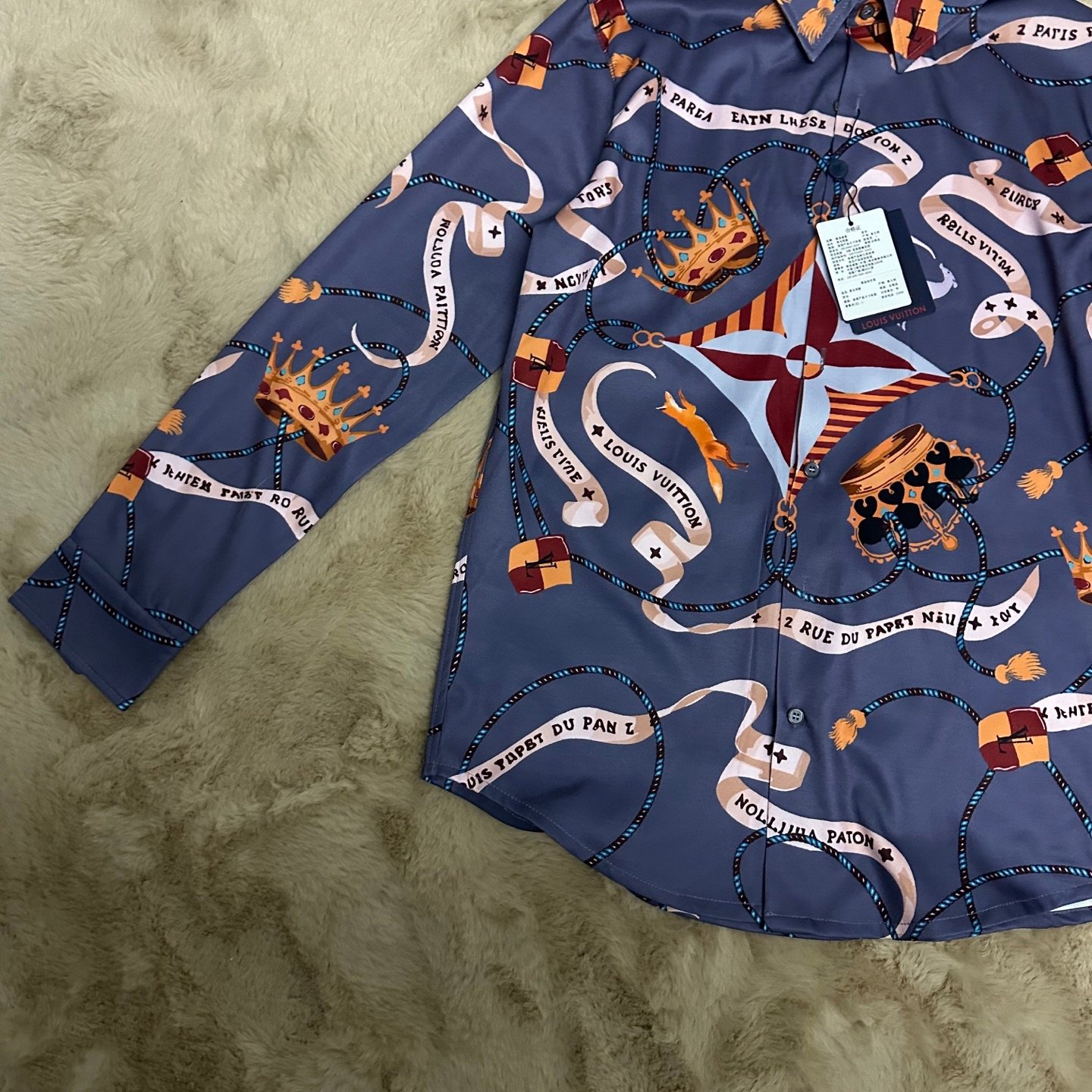 Louis Vuitton Printed Silk Shirt 121705 - Image 7