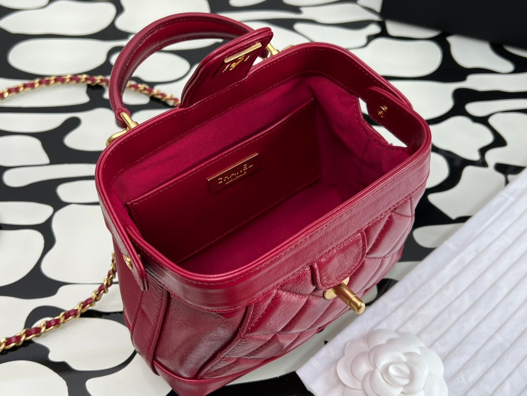 Chanel Shiny Lambskin Quilted Mini Cocodoc Top Handle Bag L121802 - Image 6