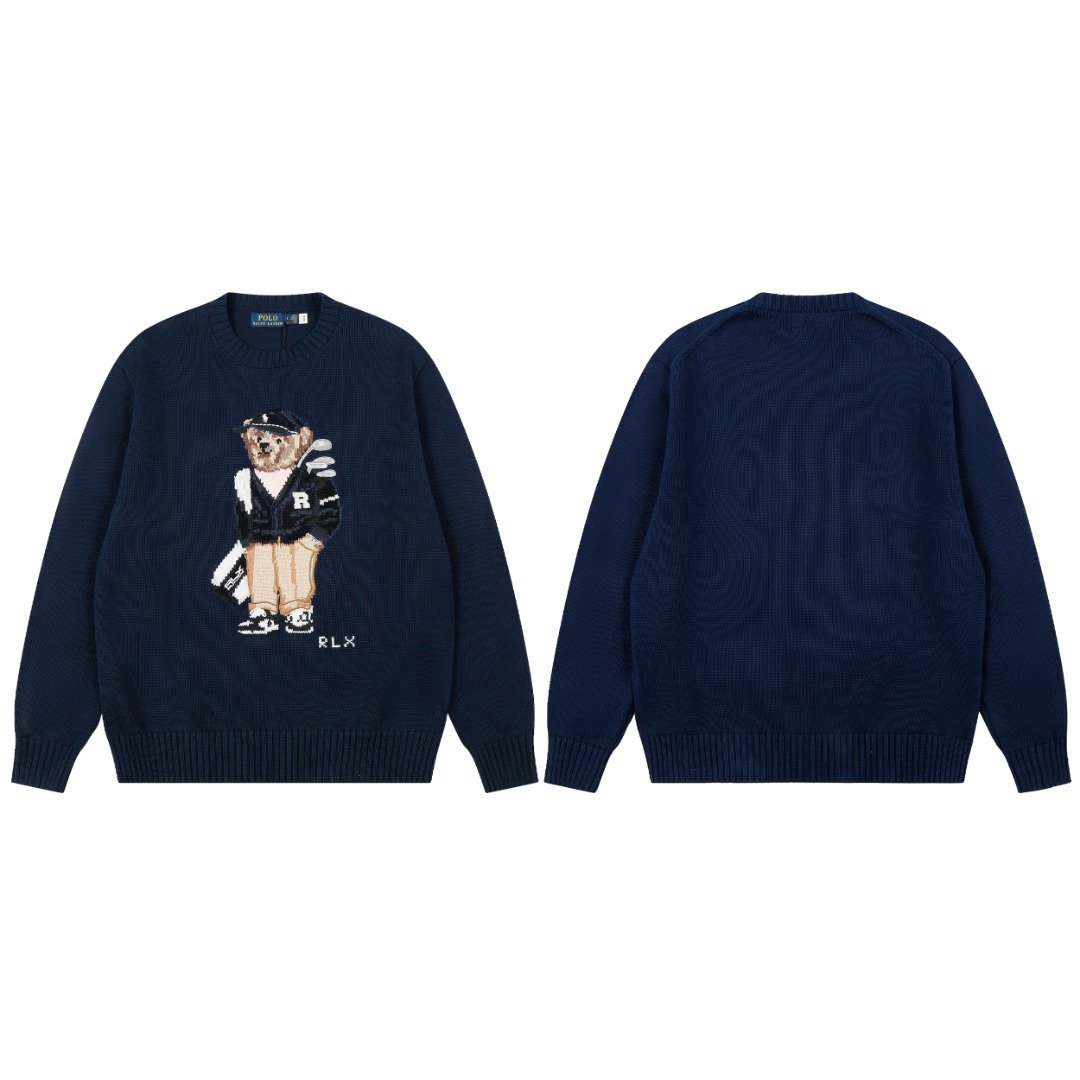 Ralph Lauren Classic Polo Bear Double-Knit Sweatshirt 121809