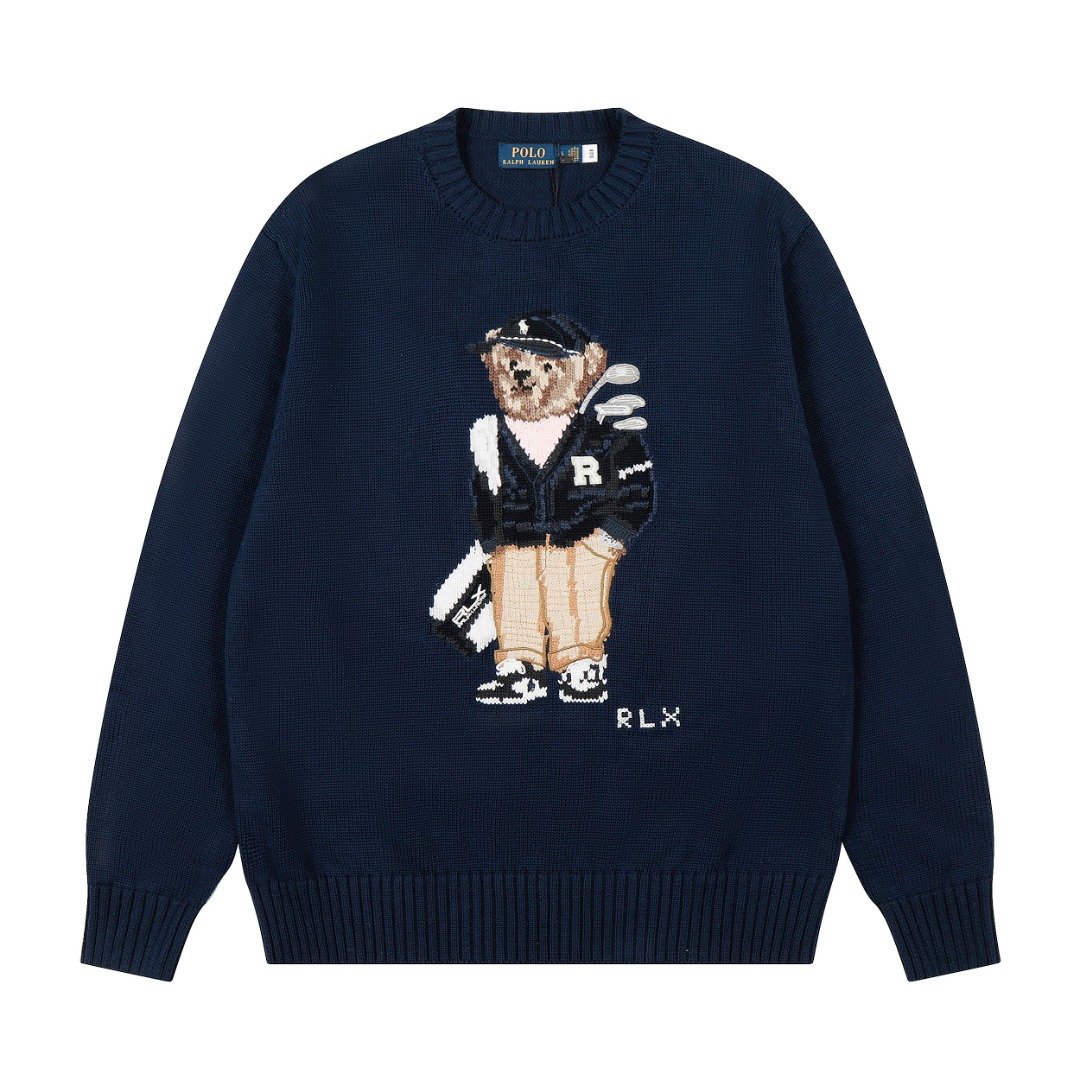 Ralph Lauren Classic Polo Bear Double-Knit Sweatshirt 121809 - Image 2