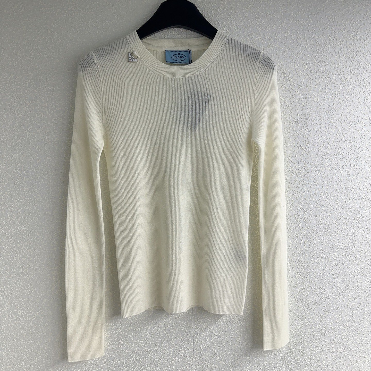 PRADA Triangle Logo Round-neck Knit Sweater D122203 - Image 3
