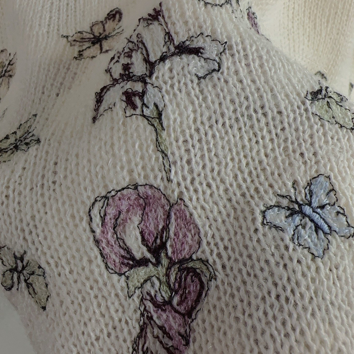 DIOR Heavyweight Embroidered Round-neck Knitted Backless Top D122303 - Image 5