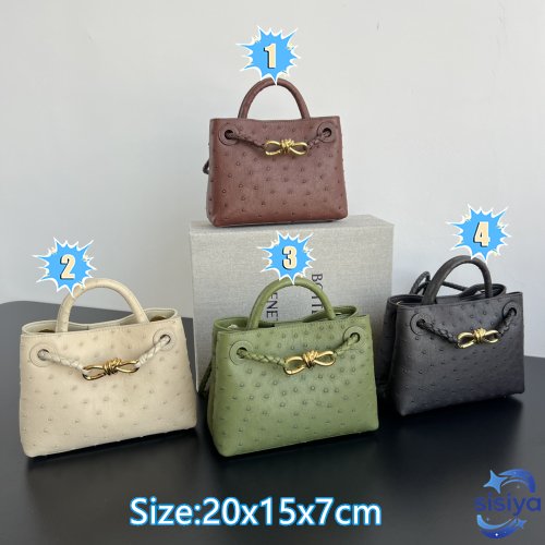 Bottega Veneta Ostrich Mini Andiamo Shoulder Bag L122407