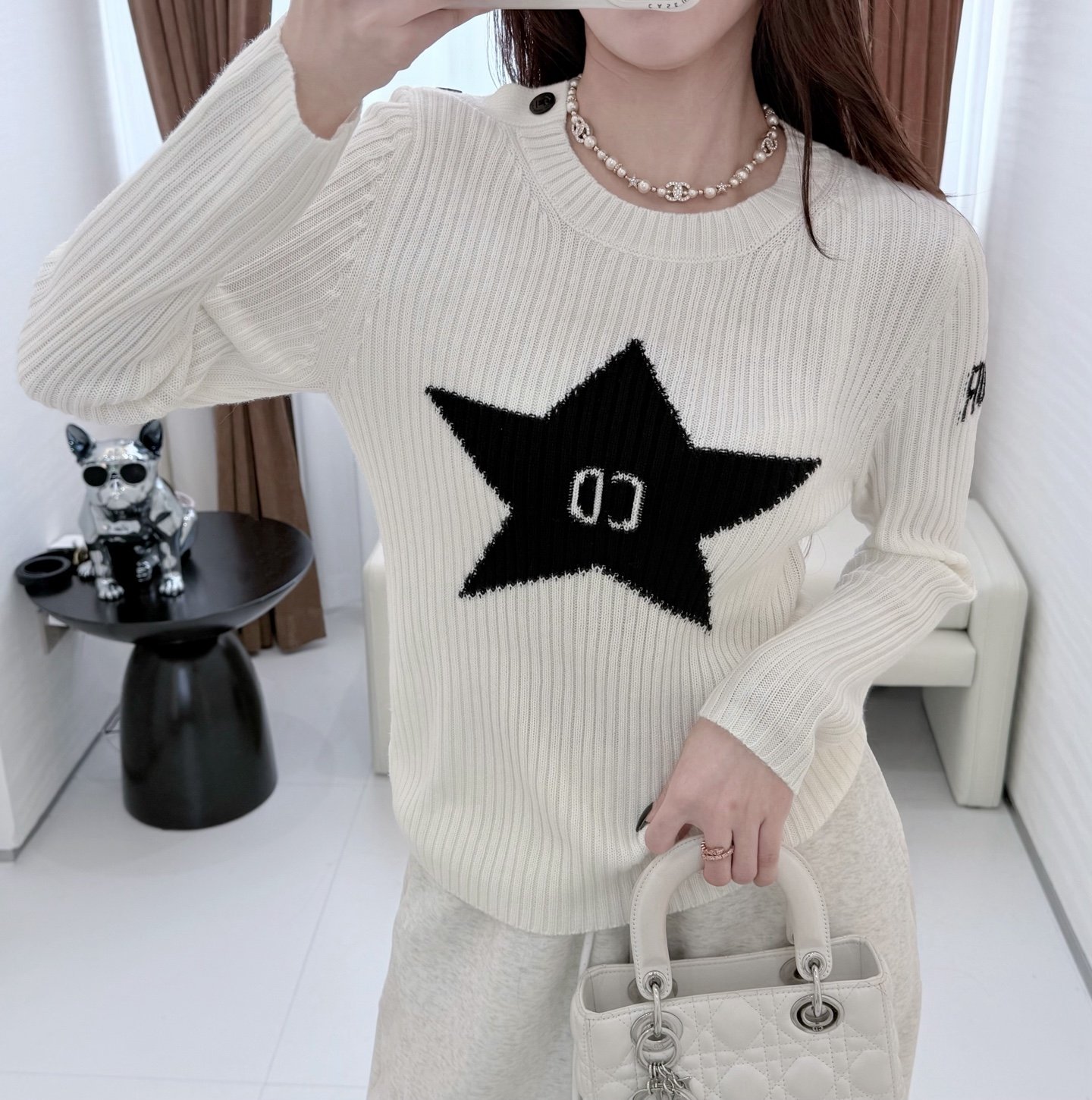 Dior Five-Star Wool Knitted Shirt D122507 - Image 9