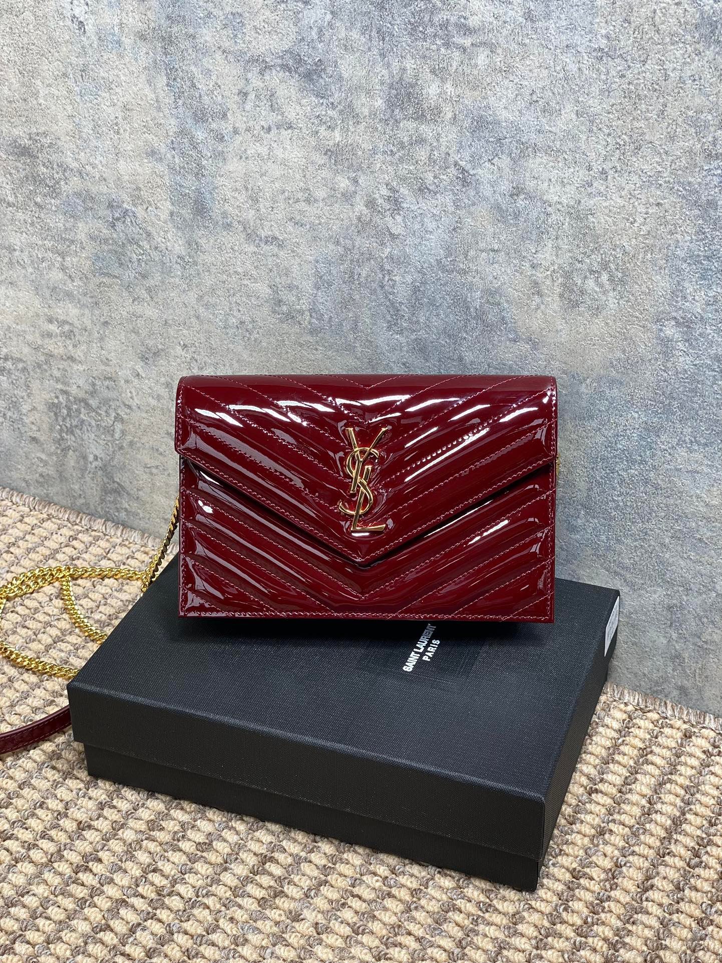 Saint Laurent Cassandre Flap Envelope Wristlet L122505 - Image 5