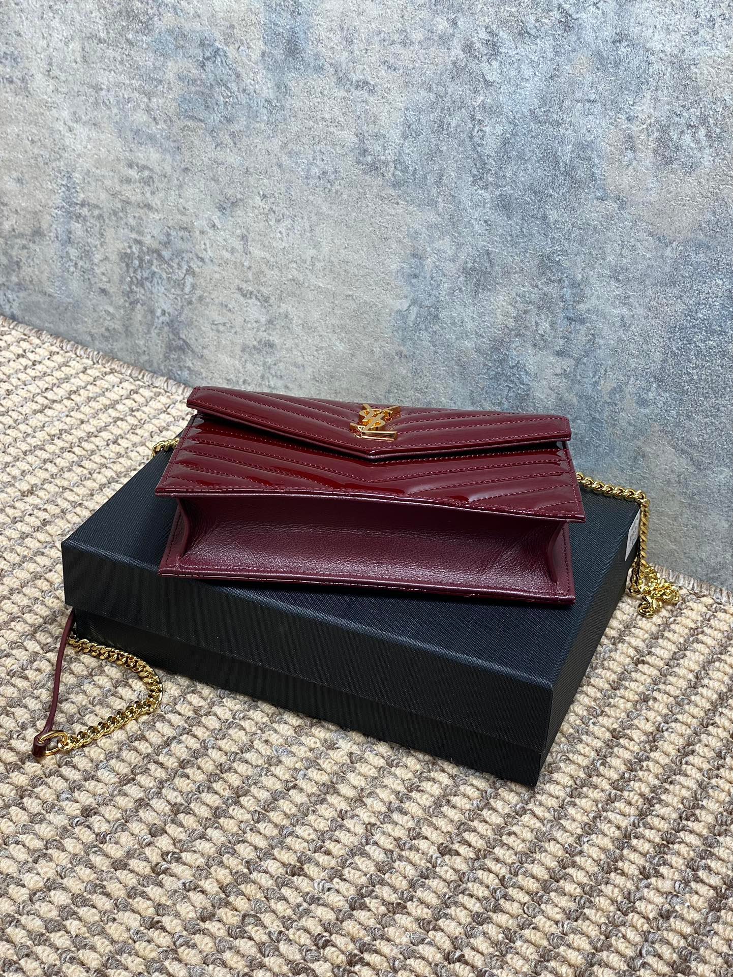 Saint Laurent Cassandre Flap Envelope Wristlet L122505 - Image 7
