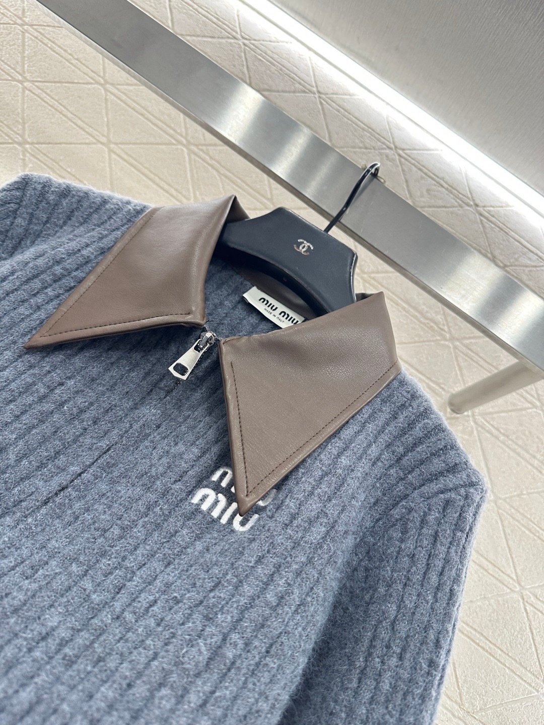 Miu Miu cashmere knit cardigan with D122607 - Image 11
