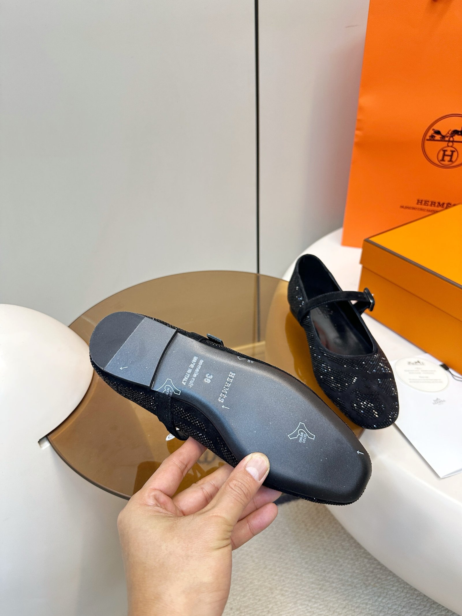 Hermès Light ballet flat L123106 - Image 10