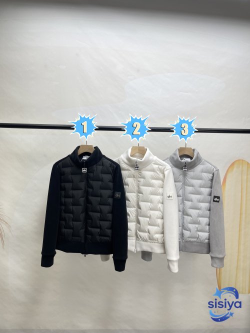 Alo down-polyester blend white duck down collar warm down jacket W6010505