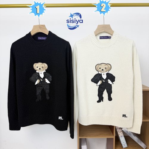 RL Heavy Industry Wool Cartoon Bear Knitted Shirt W6011207
