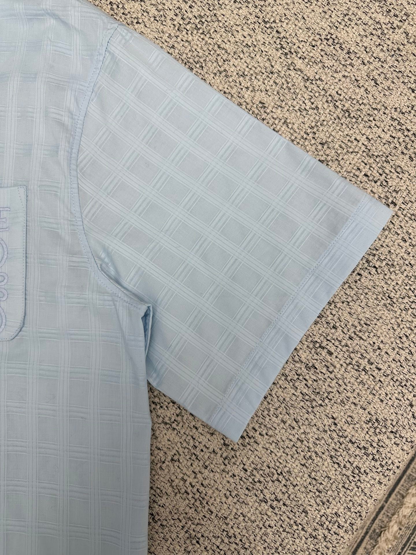 Loewe cotton jacquard short-sleeved shirt 10103 - Image 3