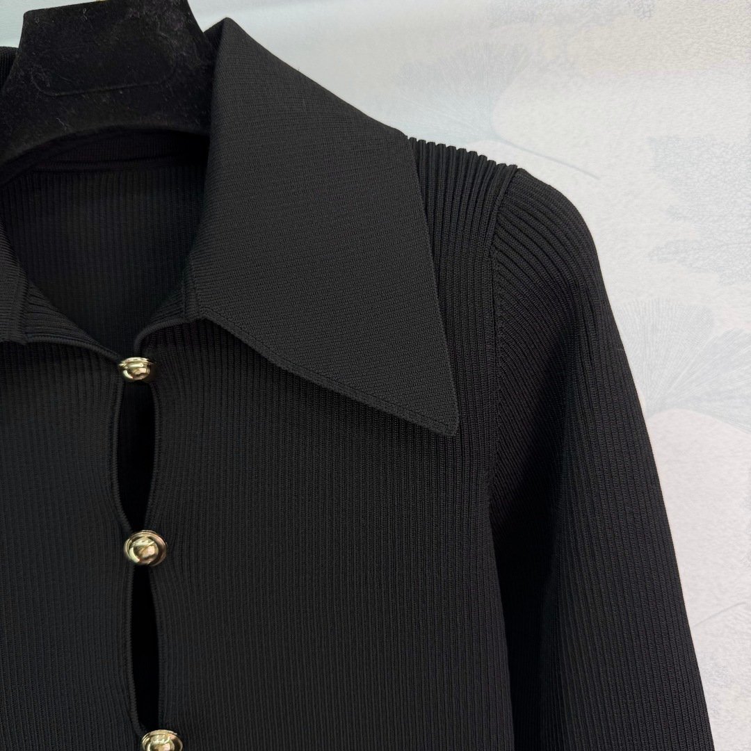 Self-Portrait Early Spring New Style Black Knitted Cardigan D10101 - Image 3