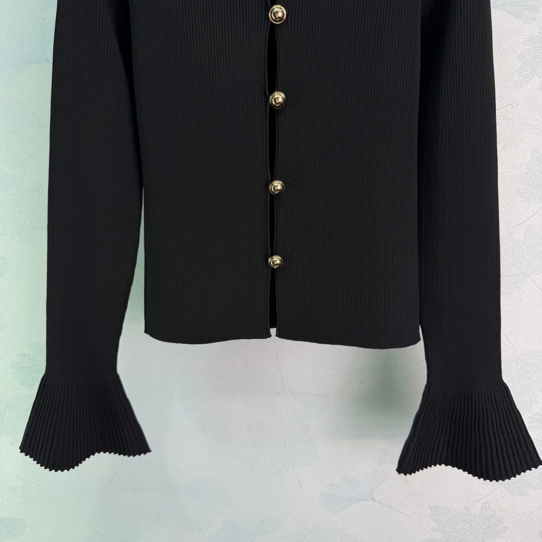 Self-Portrait Early Spring New Style Black Knitted Cardigan D10101 - Image 5
