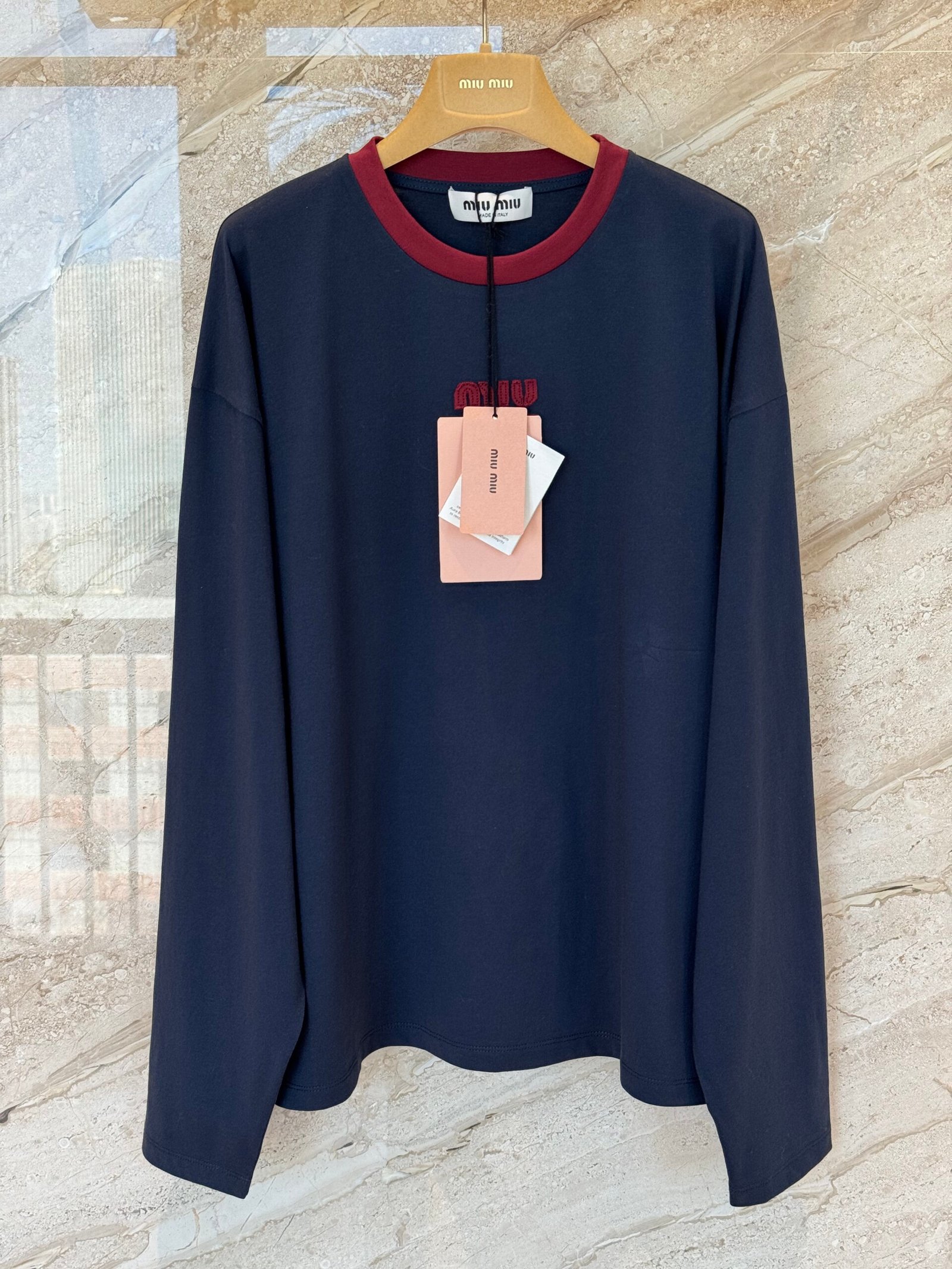 Miu Miu Pullover Sweater in Blu & Amaranto W6010502 - Image 3